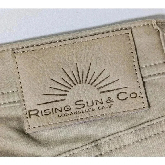 Rising Sun and Co Khaki Beige Tan Slim Straight Pants Size 34 x 32 Cotton Blend - Picture 6 of 6